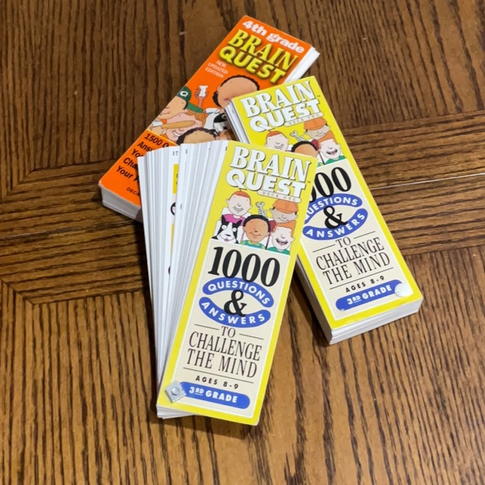 3 Brain Quest 3rd and 4th Grade Card Decks